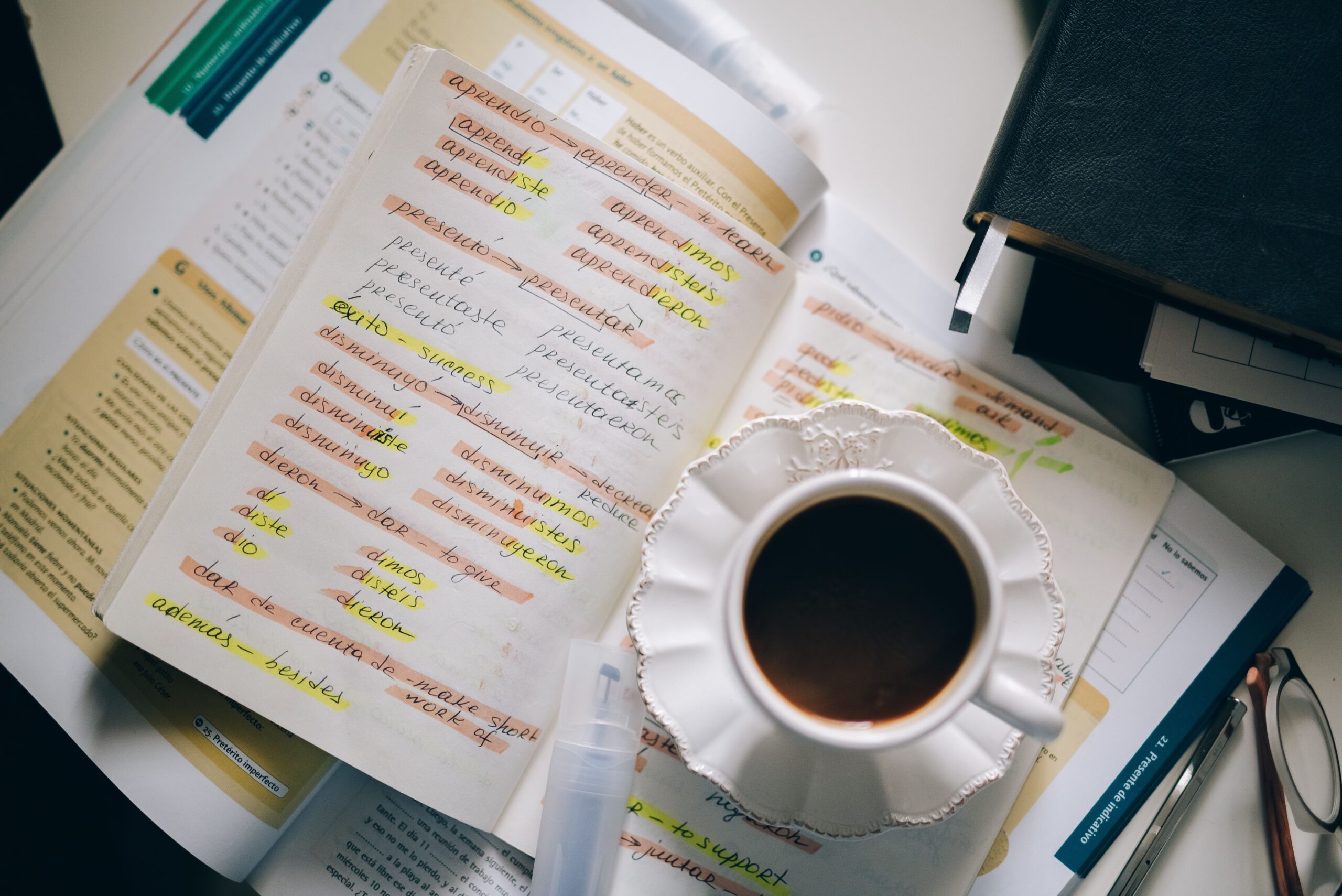 Business cost planning with documents and laptop